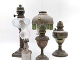three different types of lamps are shown on a white background
