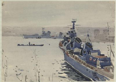 YURI KHYMYCH (1928-2003) Sébastopol. Le port, début des anné…