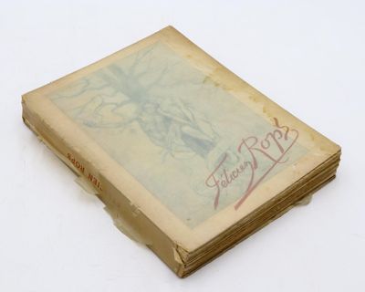 an old book with a picture of a man on it