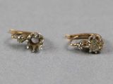 paire de boucles d'oreilles en forme d'éléphant, en or et diamants