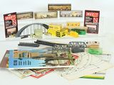 many different types of model trains on the table