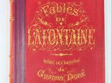 the front cover of a red book with gold lettering on it