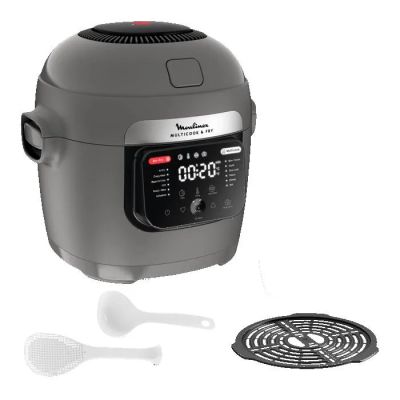 a close up of an air fryer with a timer on it