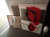 a picture of a picture of a red poppy on a table