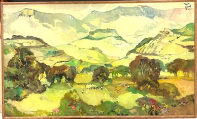 Pierre GRISOT (1911-1995), Paysage de l'arrière-pays vençois…