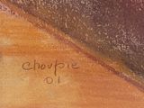 an image of a close up of a painting of a person on a surfboard
