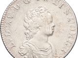 a close up of a coin on a white background