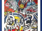 tirage encadré et sous passe-partout représentant un tableau représentant un groupe de personnes