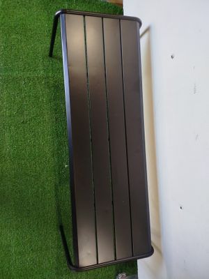 Lot de 5 bancs de jardin en métal de couleur noir - Dimensio…