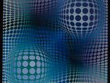 an image of a picture of a painting with circles and dots on it