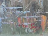 a painting on the wall of a building that has graffiti on it
