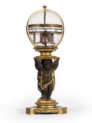 une image représentant une statue d'un homme tenant un globe terrestre sur la tête
