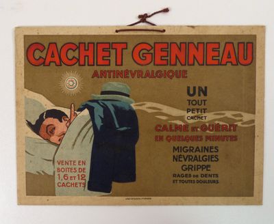 a poster of a woman in bed with a blanket on it