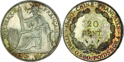 a silver coin with a picture of a woman on it