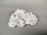 a white mop on a table with a gray background