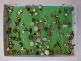 a box with a lot of different items in it