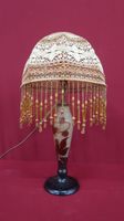 GALLE, pied de lampe en verre multicouches, base restaurée, …