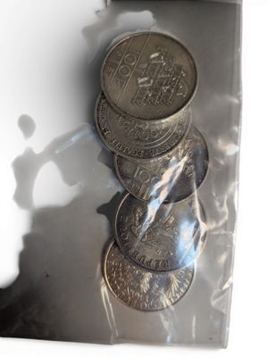 5 Pièces de 100 Fr , argent - Photo 1