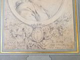 un dessin représentant une femme tenant une horloge à la main