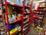 a room with a lot of items on the shelves
