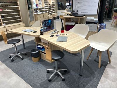 Bureau double en bois stratifié - Photo 1