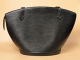 louis vuitton black leather tote bag