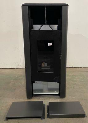 une image représentant une enceinte noire posée sur un pied
