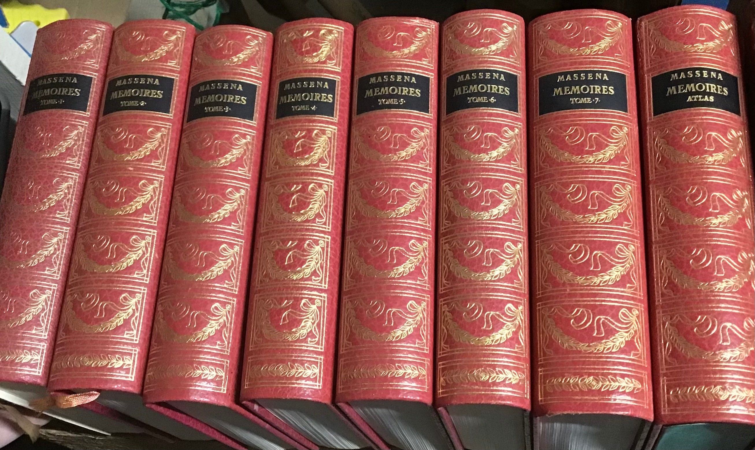 Mémoires d’André Masséna Chez Jean De Bonnot 8 volumes Complet de son Atlas 1966 Bel état