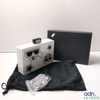 KARL LAGERFELD : Karl Lagerfeld Glitter handbag Minaudière n…