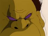 une image montrant un gros plan d'un personnage de dessin animé aux yeux violets