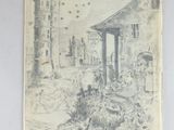 a picture of a drawing on a wall of a building