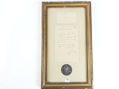 an old picture of a coin and a piece of paper on a wall