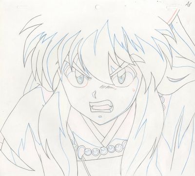 dessin de style anime représentant une femme aux cheveux longs portant un nœud papillon