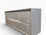 an image of a wooden dresser with two drawers on it