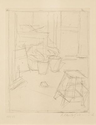 une image représentant un dessin d'une chaise et d'une table dans une pièce