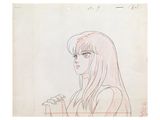 an image of a drawing of a woman with long hair