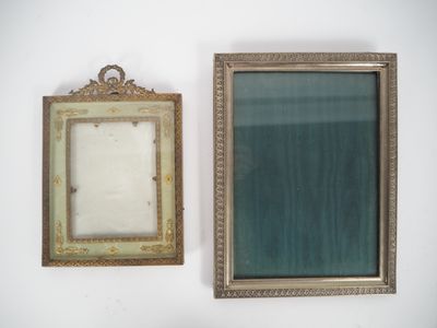 Cadre porte-photo Napoléon III de style Empire en laiton, à … - Photo 1