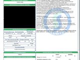 a close up of a document with a barcode on it