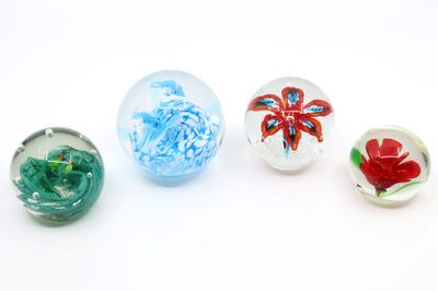 Ensemble de quatre sulfures presse-papier. - Photo 1