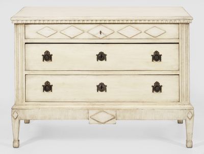 an image of a white chest of drawers