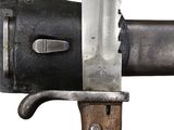 a close up of a knife that is on a pole