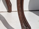 pair of antique carved wood chairs in the style of louis xv