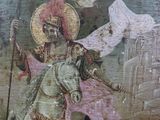 an image of a painting of a man riding on a horse