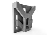 an architectural model of a house made of concrete on a white surface