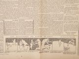 an old newspaper with a picture of a baseball game being played