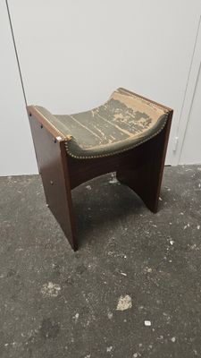 GAUTIER - Tabouret en stratifié plaqué acajou, les montants …