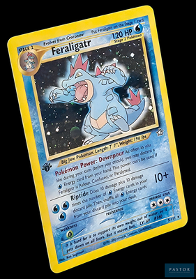 une photo d'une carte Pokémon sur laquelle figure l'image d'un dragon