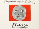 an image of a poster with a drawing of a face on it