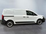 the white van is parked in a room with a gray floor