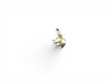 an image of a gold elephant charm on a white background
